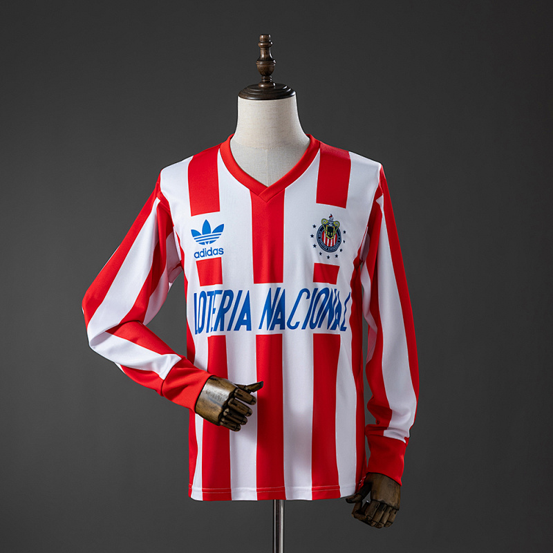 Camiseta retro de manga larga Chivas de Guadalajara 91-92 (local) Tallas S-XXL